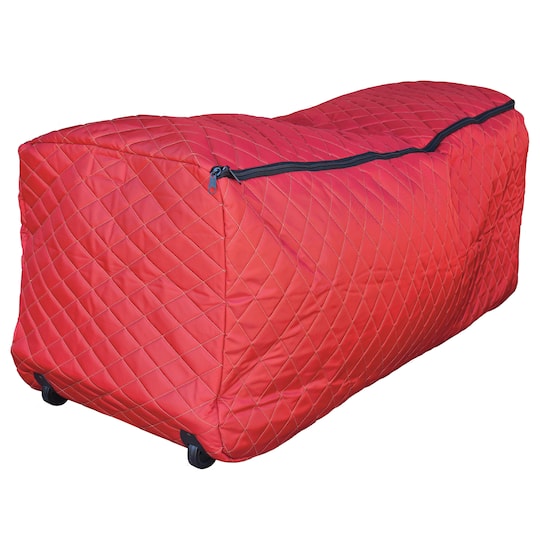 57" Red Quilted Rolling Christmas Tree Storage Bag for Trees up to 9Ft By Simple Living Solutions | Michaels®